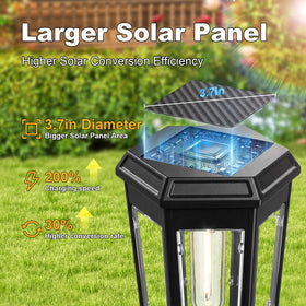 echosari 8-pack solar pathway lights battery life extended for long nightly illumination