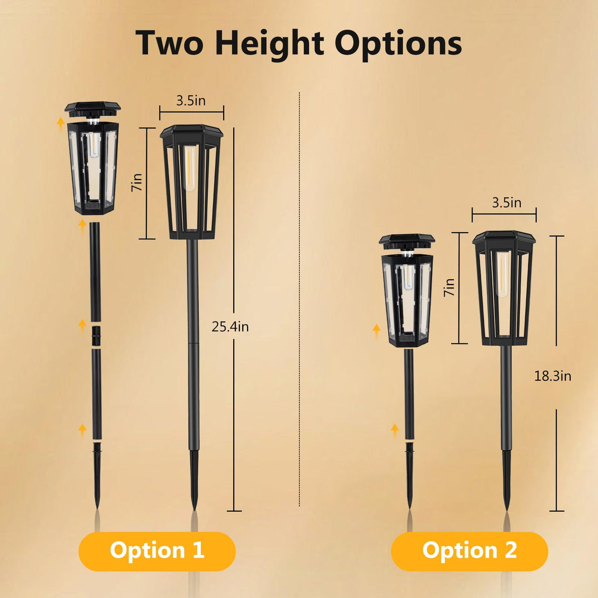 echosari 8-pack solar pathway lights stake system for secure soil installation