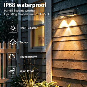 echosari solar wall light outdoor on porch with weatherproof design