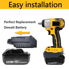 Bottom port fits Makita BL-series batteries securely