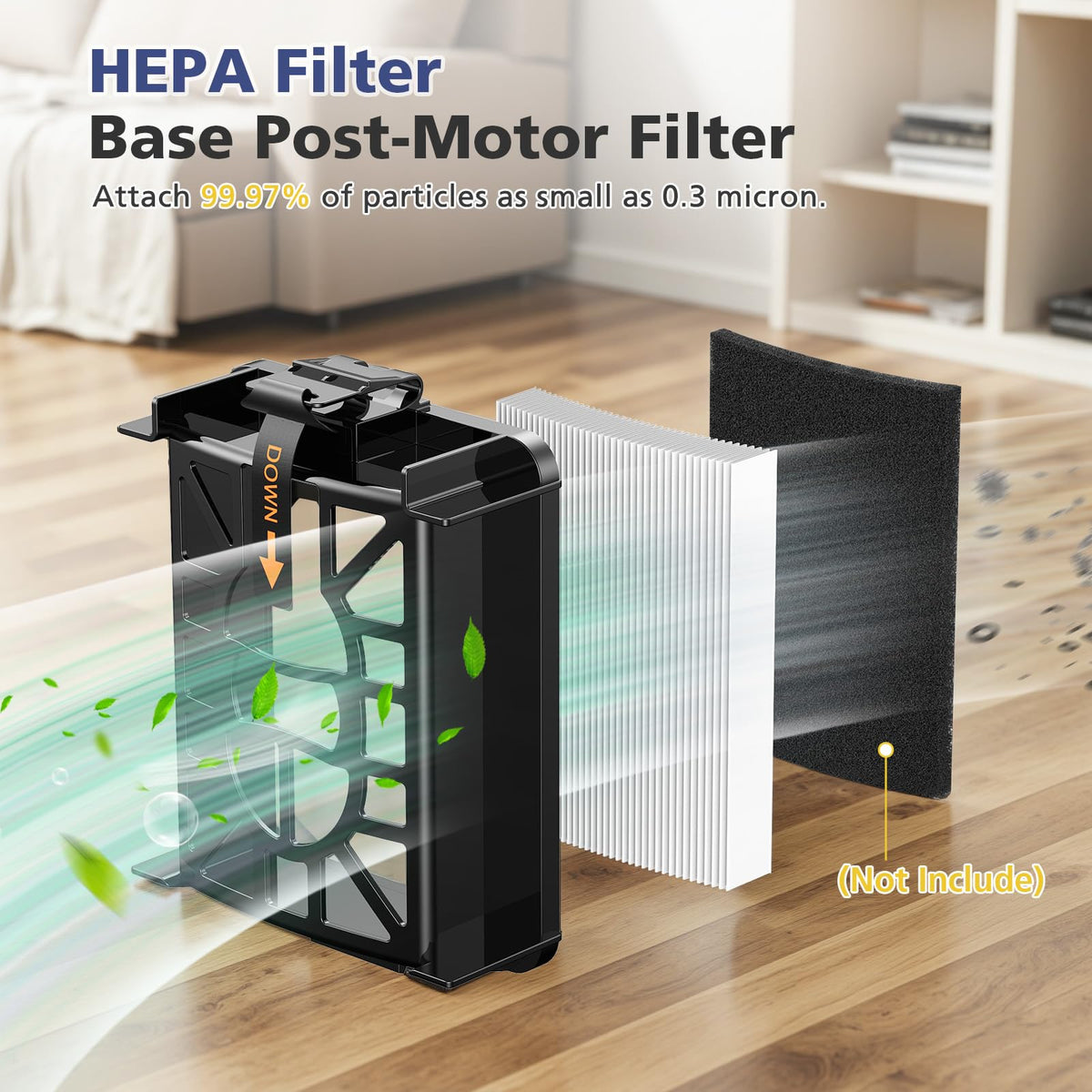 Ecleanfy foam filter traps fine dust and preserves suction