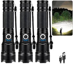 ECLINCO 3-pack flashlight box, gift-ready for camping and home use.