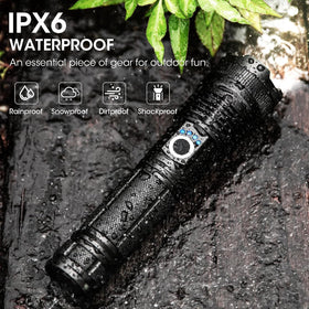 ECLINCO flashlight durable aluminum construction for rugged outdoor use.