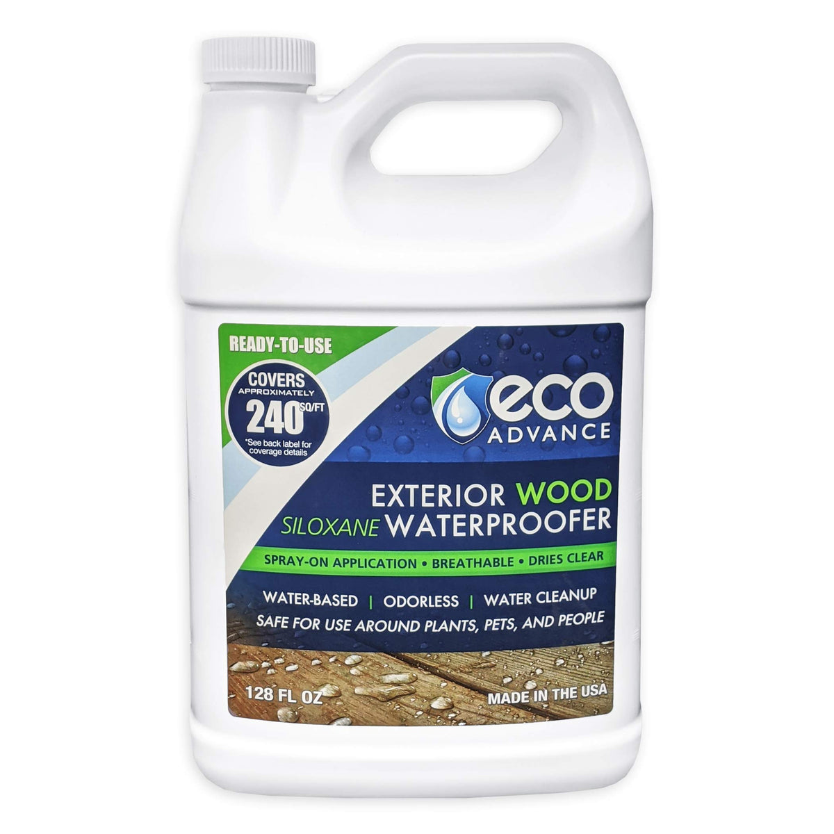 Eco Advance exterior wood sealer forms breathable barrier to protect siding and fences.