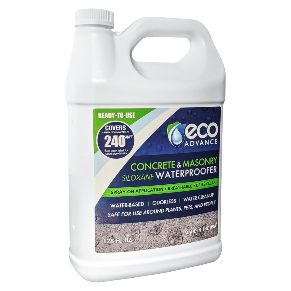 Eco Advance siloxane spray bottle ready for odorless concrete protection
