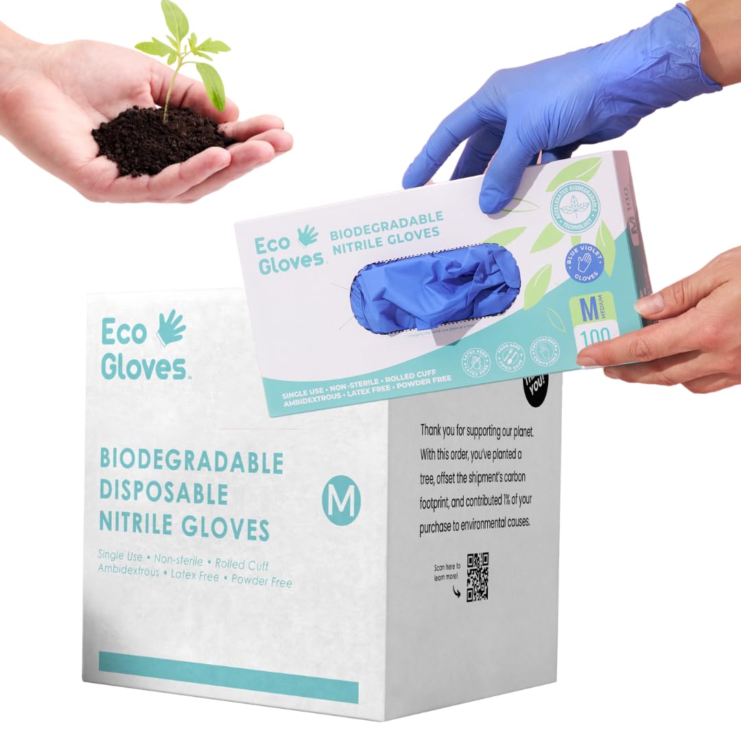 Eco Gloves biodegradable nitrile box — eco-friendly packaging for responsible disposal.