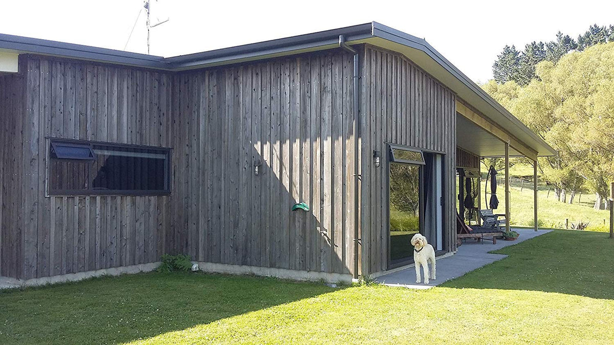 Outdoor and indoor wood surfaces treated with Eco Wood Treatment.