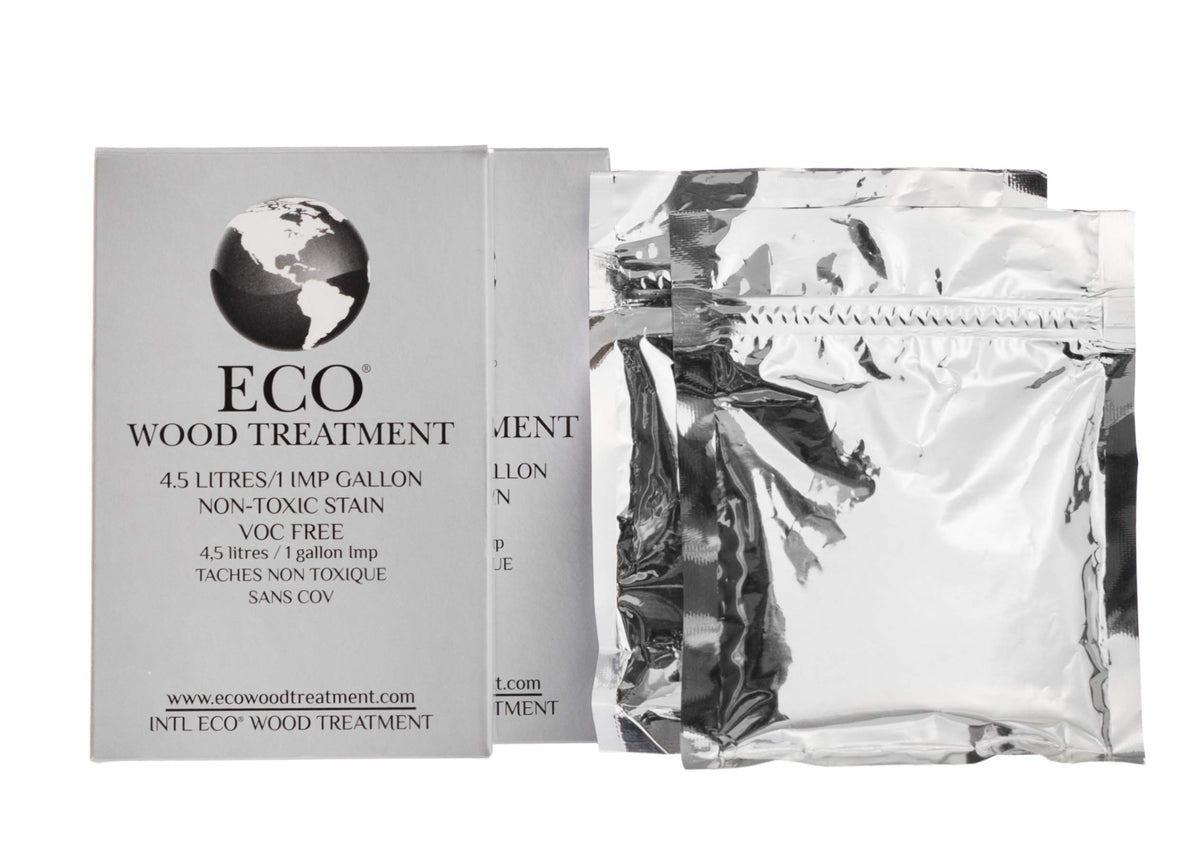 Eco Wood Treatment silvery patina finish on wood adds lasting appeal.