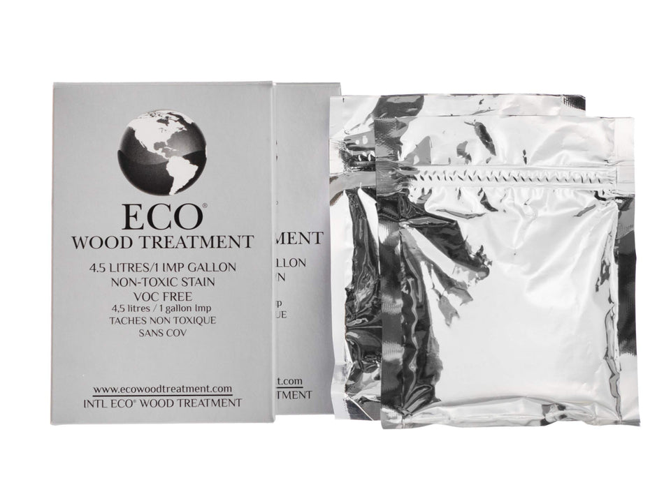 Eco Wood Treatment silvery patina finish on wood adds lasting appeal.