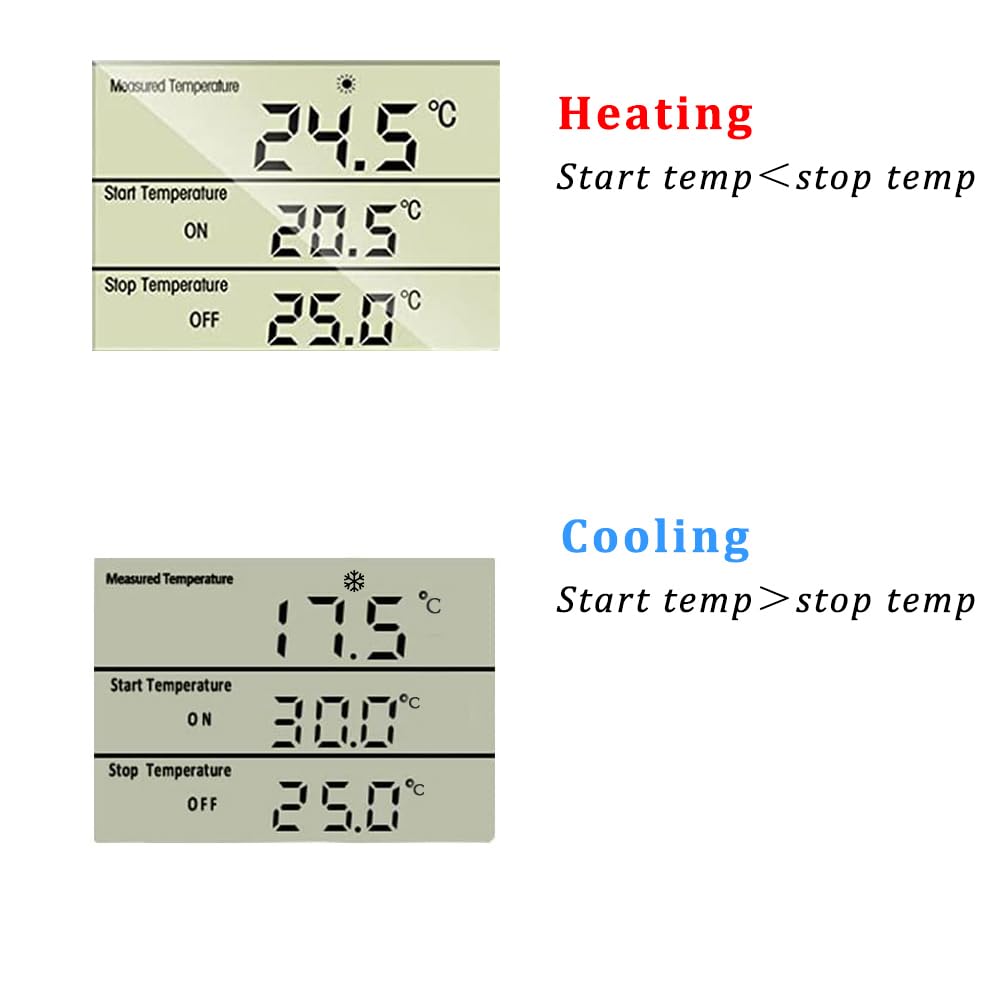 ecoartheating plug-in thermostat countdown timer with flexible on/off scheduling