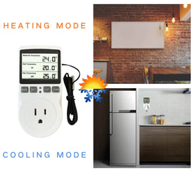 ecoartheating plug-in thermostat large LCD display for easy monitoring