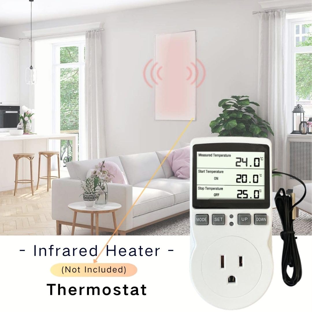ecoartheating plug-in thermostat suitable for greenhouses incubators vivariums