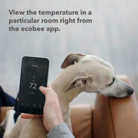 ecobee Smart Sensor 2 Pack wirelessly communicates temperature changes to your thermostat through walls.
