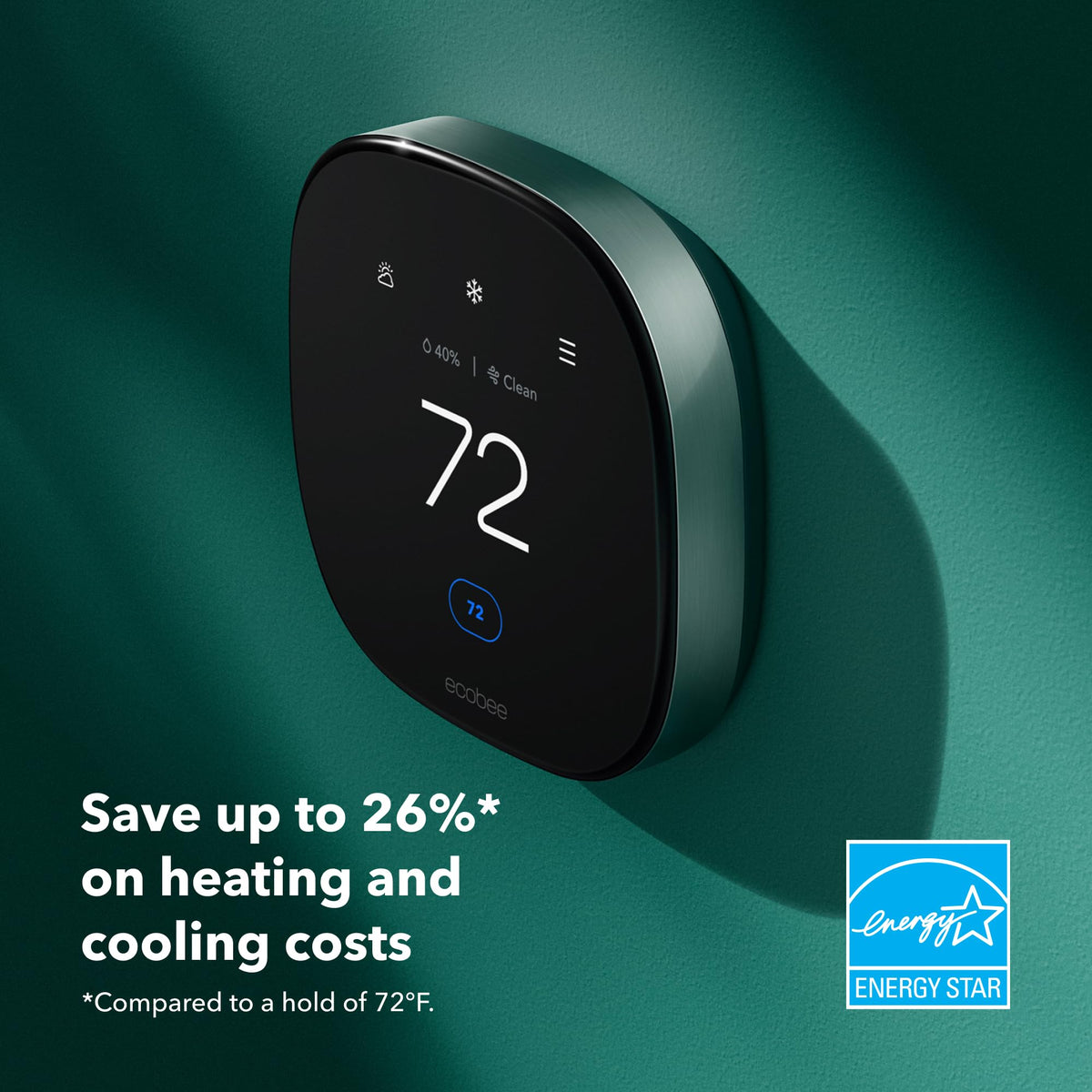 ecobee Smart Sensor helps balance room temperatures for consistent comfort.