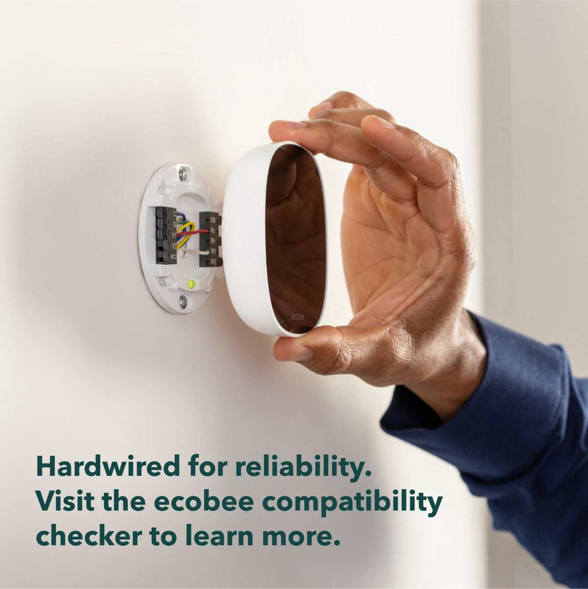 ecobee Smart Thermostat Essential room sensors monitor temperature and motion.