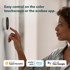 ecobee Smart Thermostat Essential wall-mount showing modern, DIY-friendly installation.