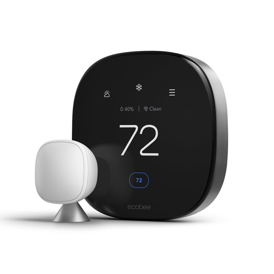 ecobee Smart Thermostat Premium display with vibrant UI for quick, intuitive climate control.