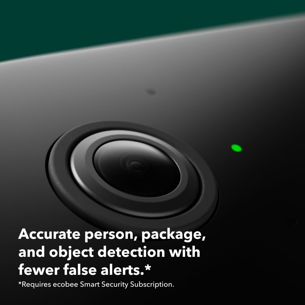 Night vision view of the ecobee doorbell for clear door details after dark
