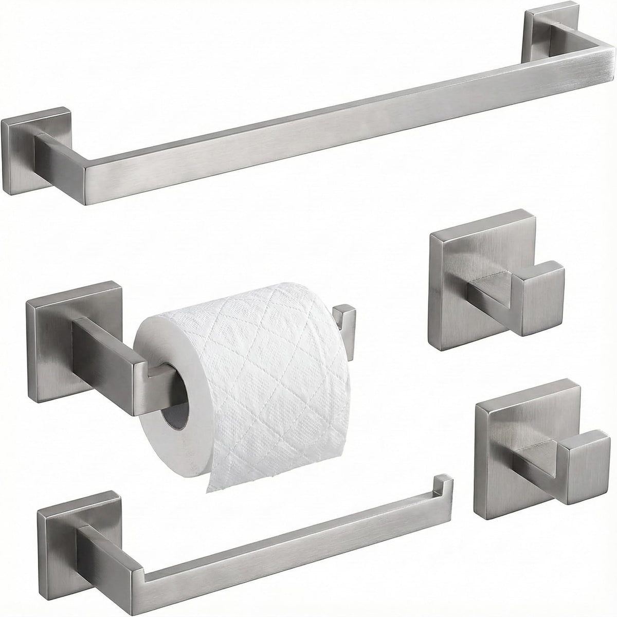 ECOClasp 16-inch towel bar in brushed nickel for organized drying space