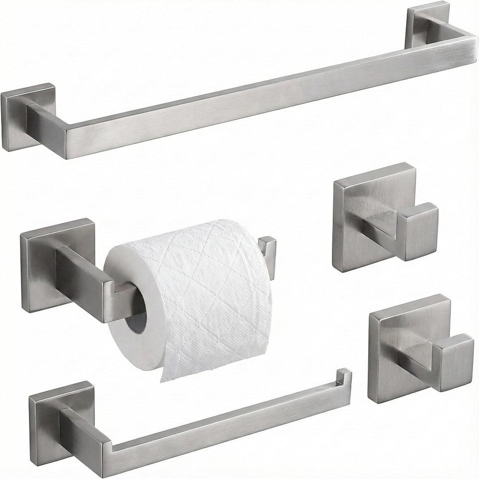 ECOClasp 16-inch towel bar in brushed nickel for organized drying space