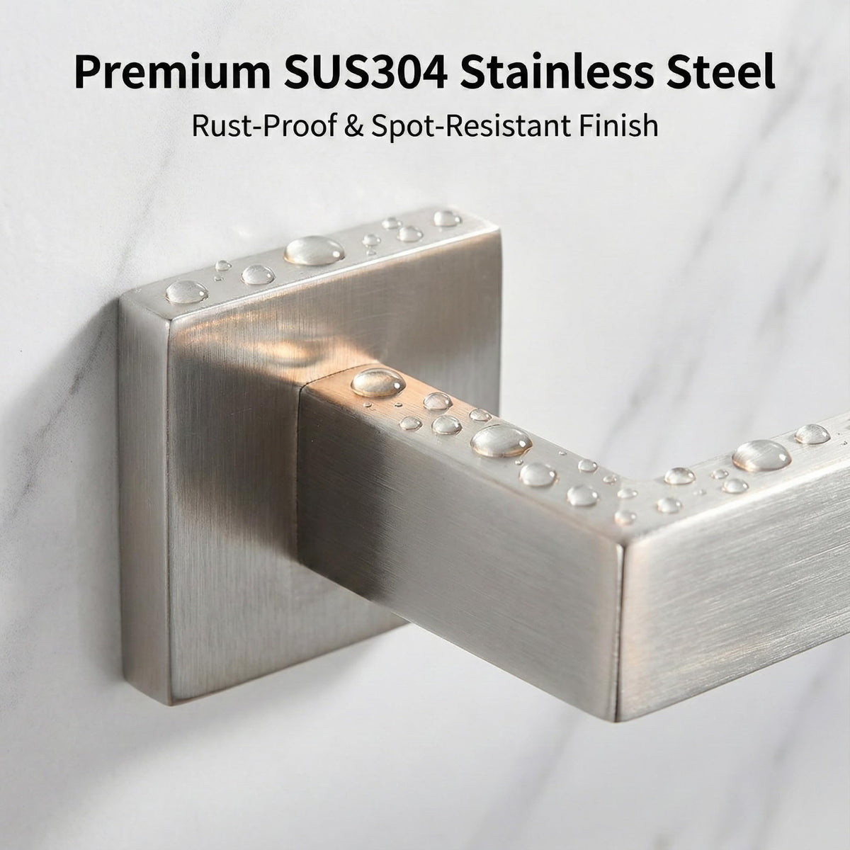 ECOClasp SUS304 stainless steel core resists humidity in daily bathroom use