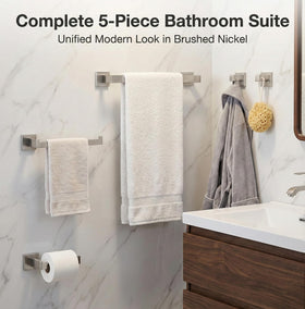 ECOClasp brushed nickel toilet paper holder for convenient bathroom use