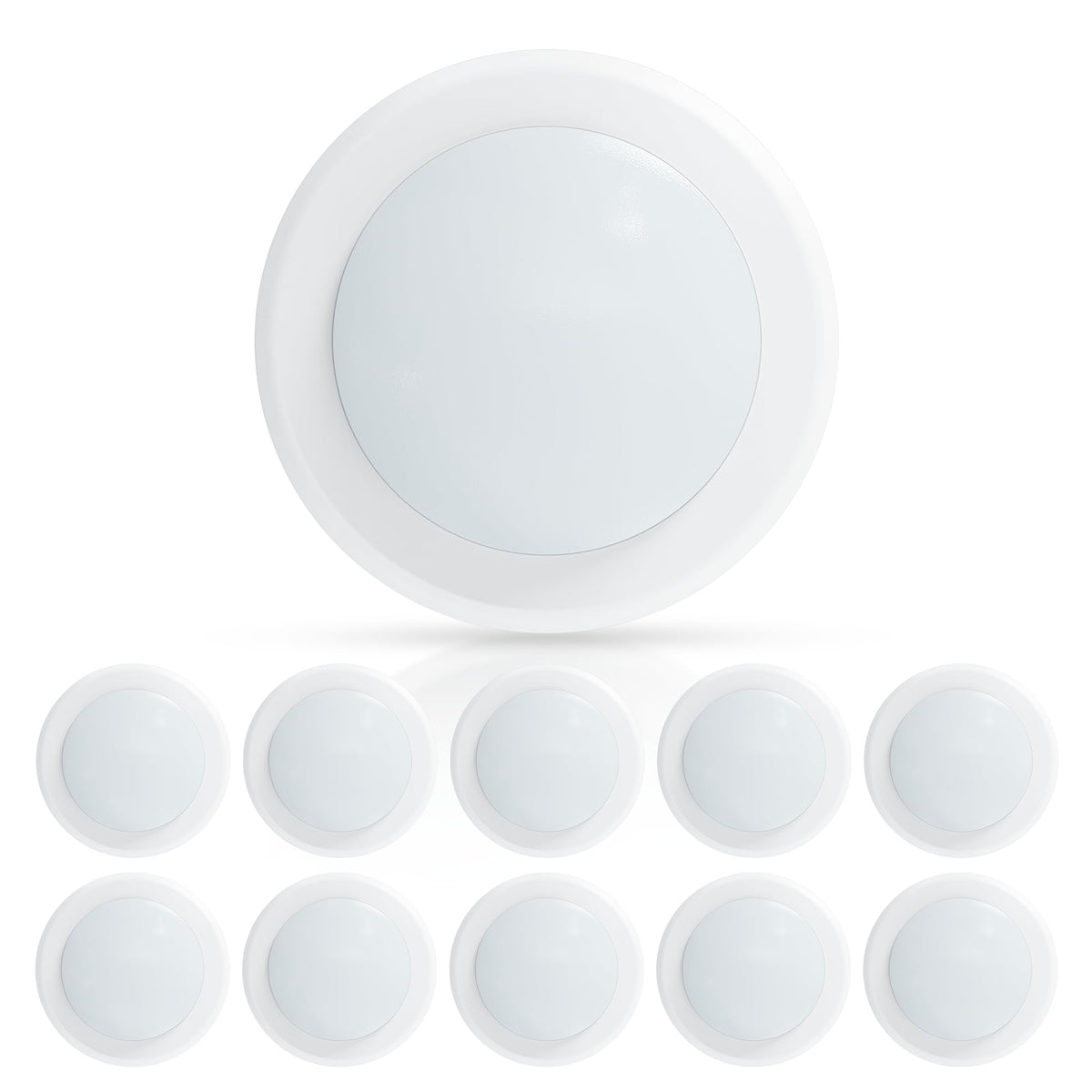 Ecoeler 10-pack 6-inch LED disk light bundle for bright, energy-efficient home lighting