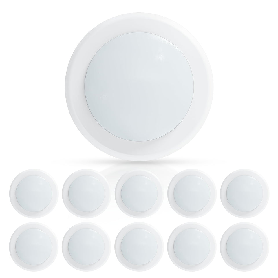 Ecoeler 10-pack 6-inch LED disk light bundle for bright, energy-efficient home lighting