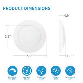 Ecoeler 4-Inch LED Disk Light installed in a living area for a gentle warm white glow.
