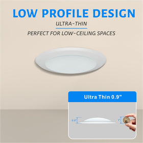 ECOELER disk light designed for 3.5" or 4" junction boxes for easy setup.