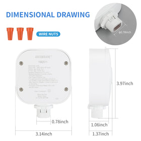 Ecoeler adjustable sensitivity control fine-tunes motion detection range.
