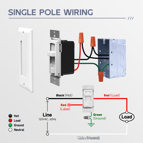Ecoeler dimmer switch compatible with incandescent and halogen bulbs.