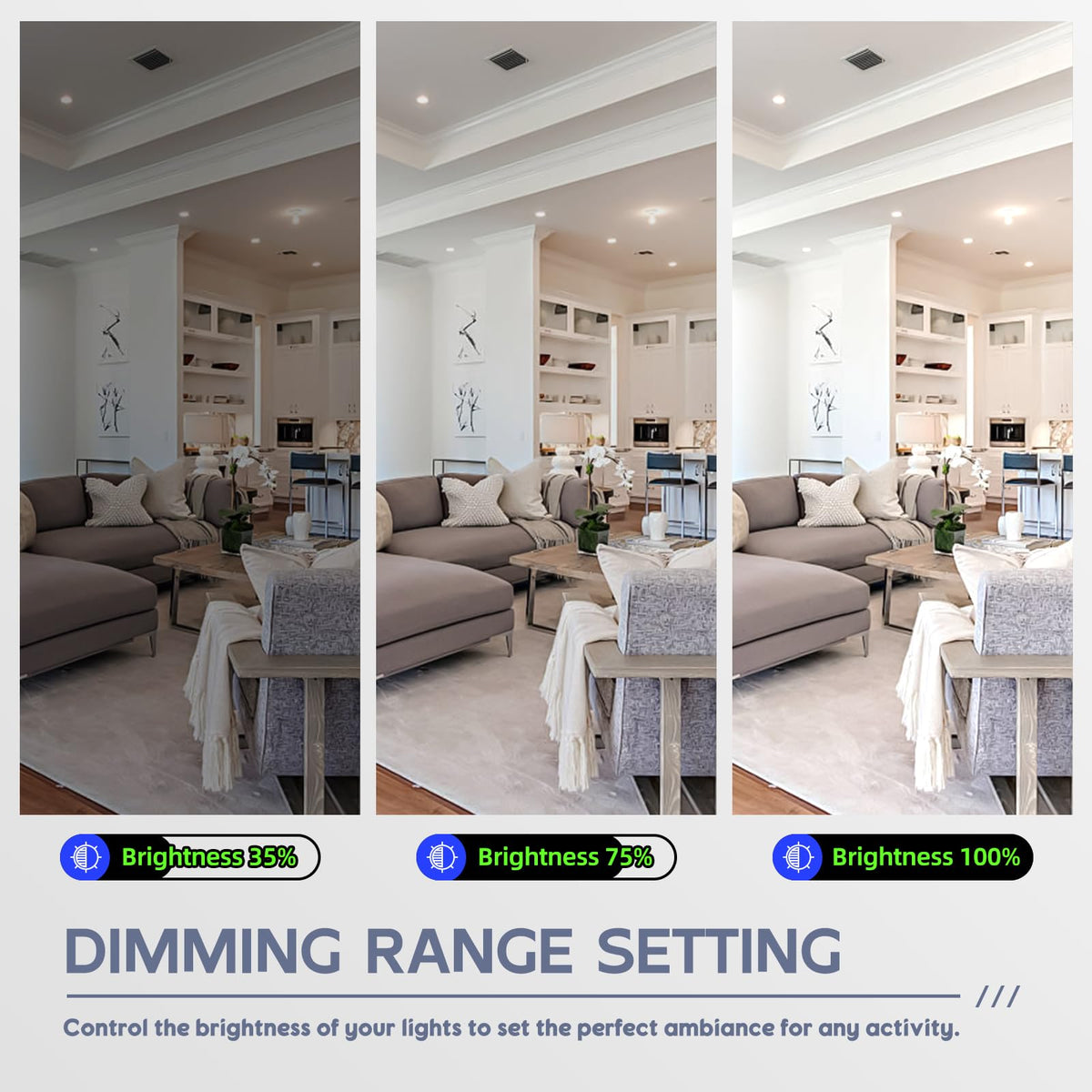 Ecoeler dimmer in rocker mode for smooth dimming of lights.