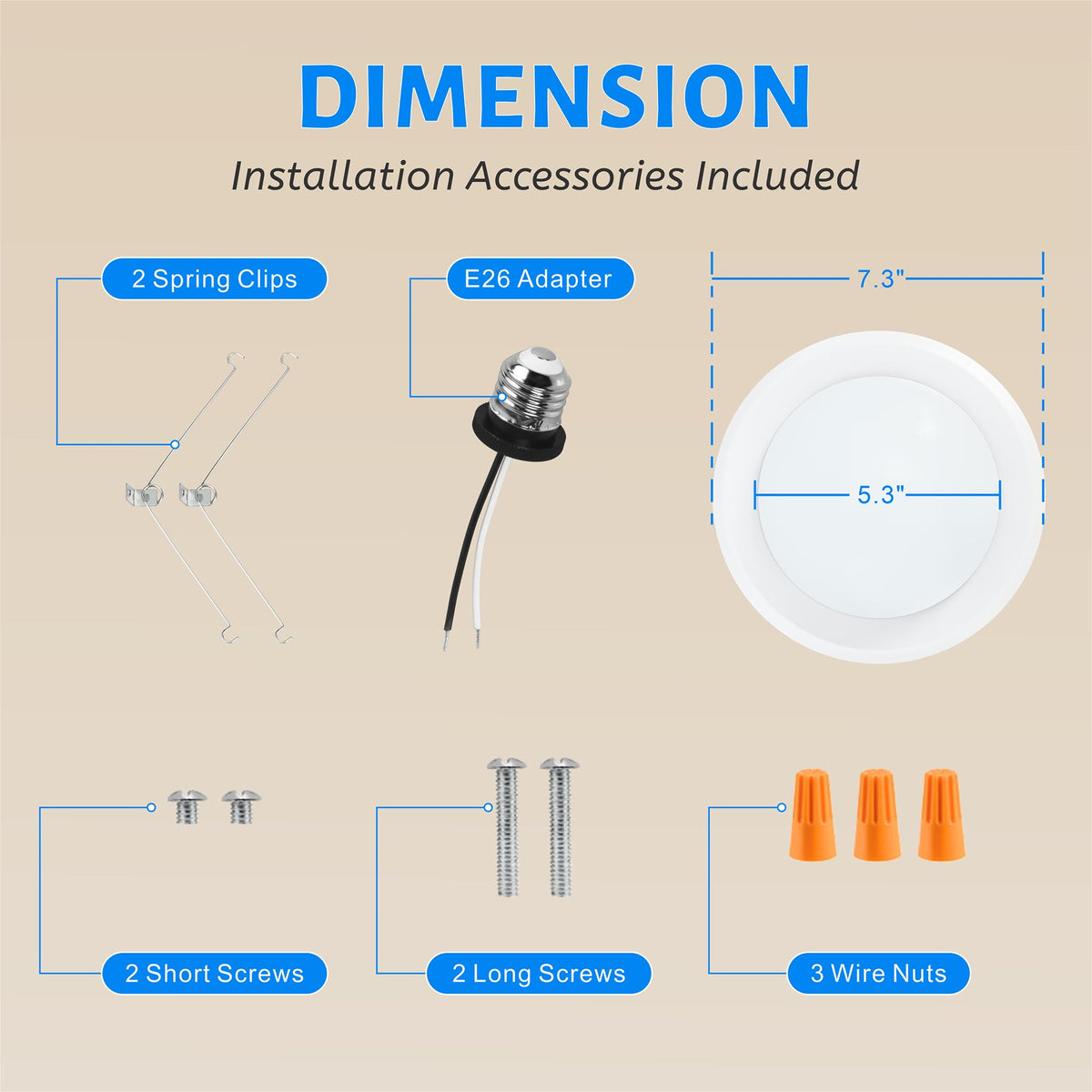 Ecoeler disk light in damp location context for bathrooms.