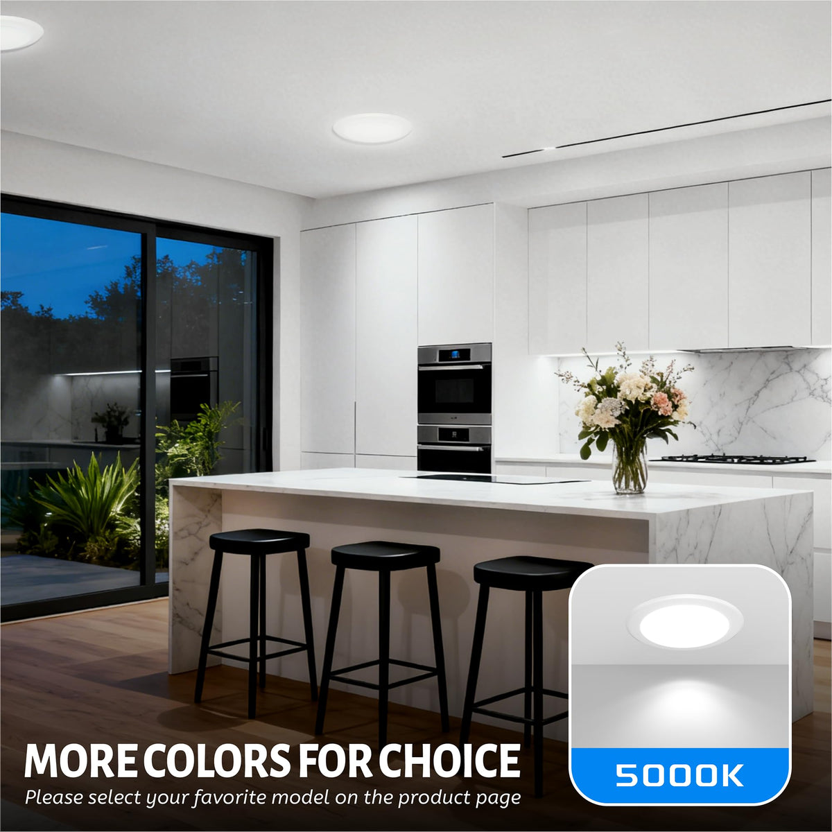 Ecoeler 6-inch LED disk light delivering 1000 lumens at 16.5 watts