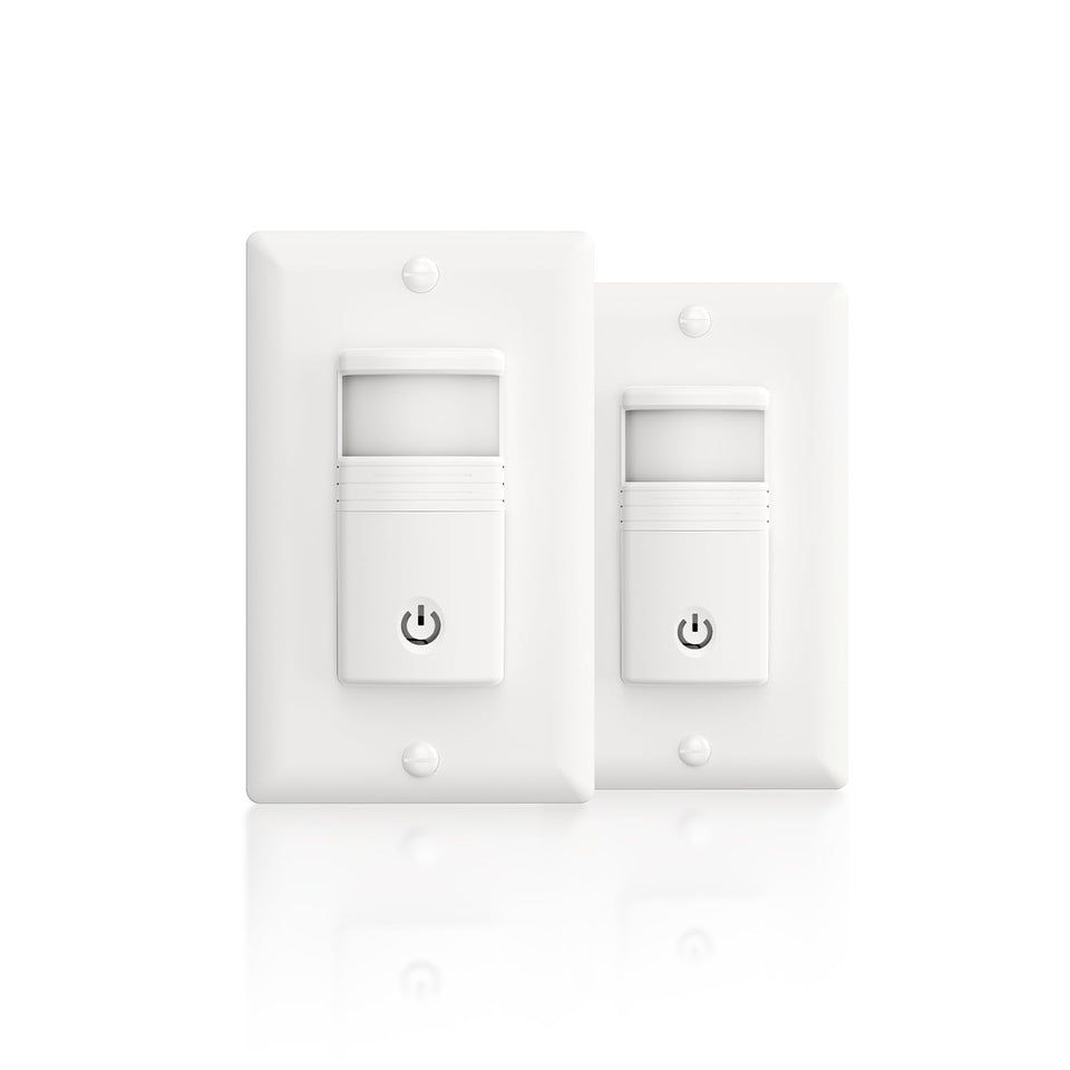 Ecoeler motion detector wall switch enables hands-free lighting in hallways.