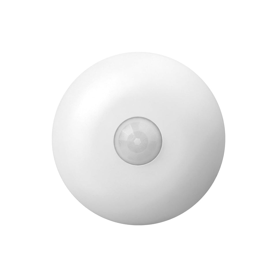 Ecoeler PIR ceiling sensor front view shows a slim white design for easy room integration.