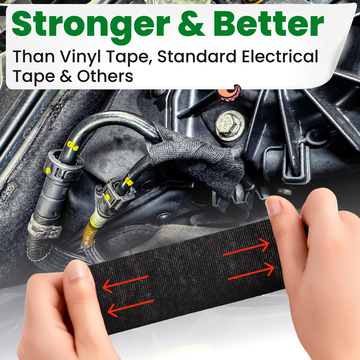 ECOHomes cloth electrical tape wrapped around wires delivers durable insulation.