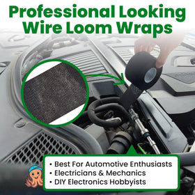 ECOHomes heat-resistant tape under the hood protects wiring from heat and abrasion.