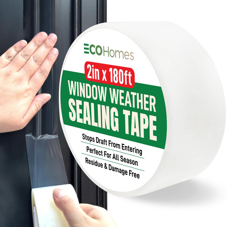ECOHomes Window Sealing Tape roll provides a clear draft-blocking seal for windows.