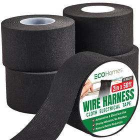 ECOHomes wire harness cloth tape rolls stacked for organized automotive wiring.