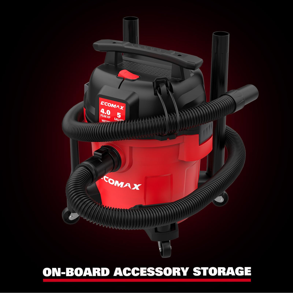 ECOMAX Vacuum extended reach, 17 ft for cleaning room corners