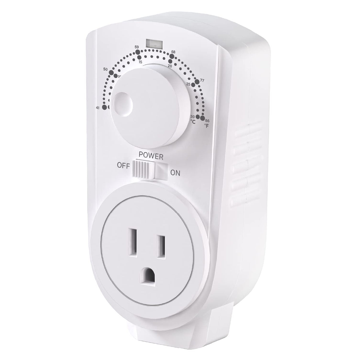 EconoHome adjustable thermostat dial close-up for simple temperature control.