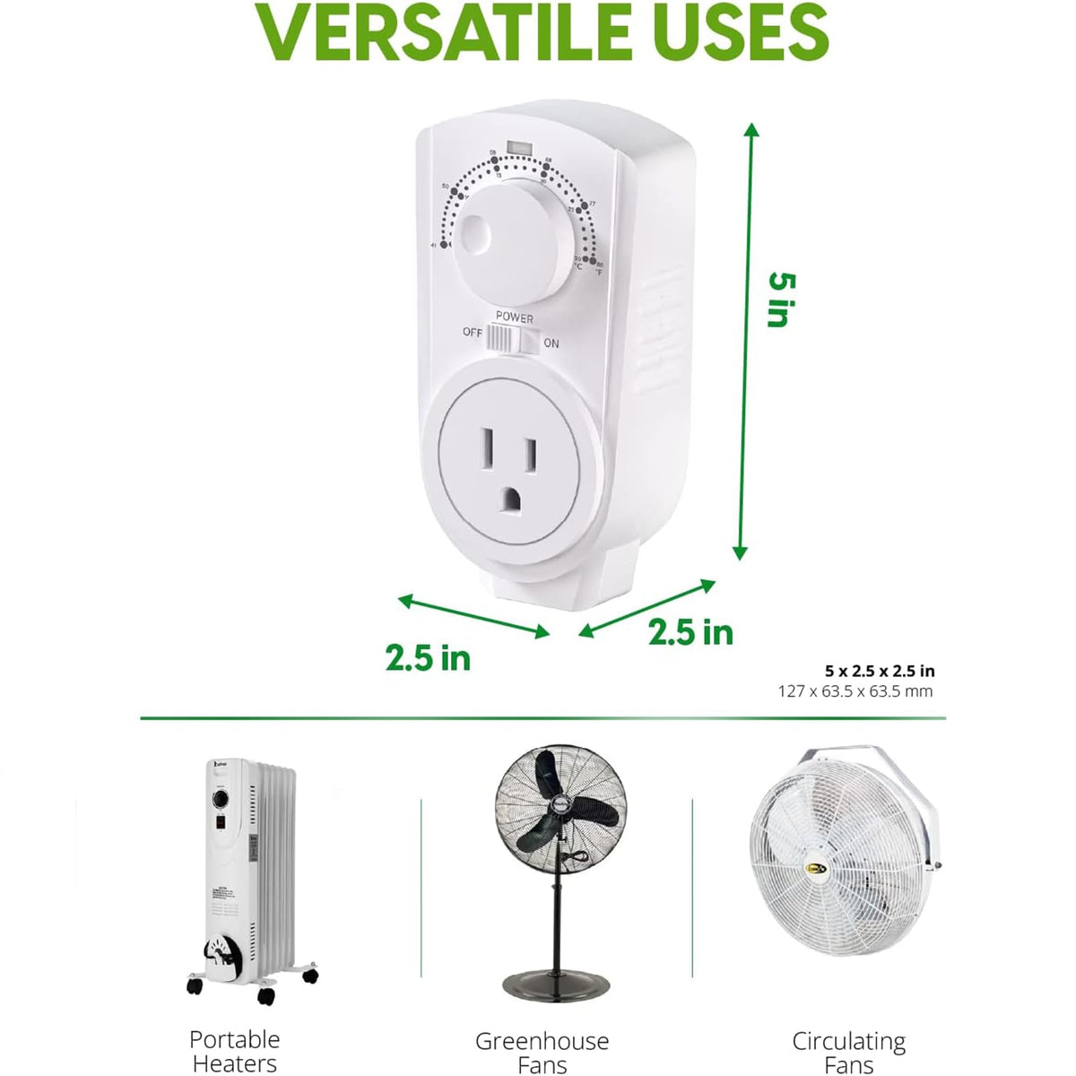 EconoHome ETL-listed safety badge on reliable plug-in thermostat.