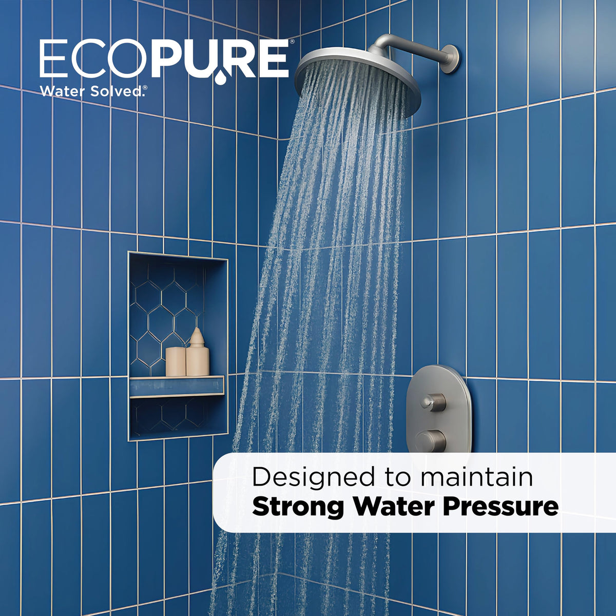 EcoPure EPW2F flow graphic highlighting filtration efficiency