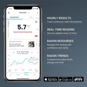 Ecosense EQ100 app notifications keep you updated on the go.