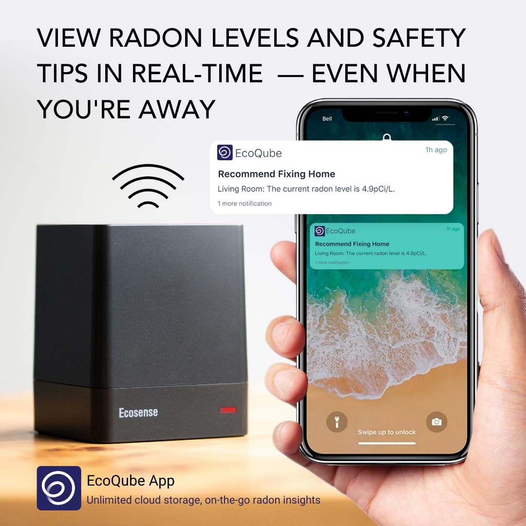 Ecosense EQ100 remote data access lets you monitor remotely via the app.