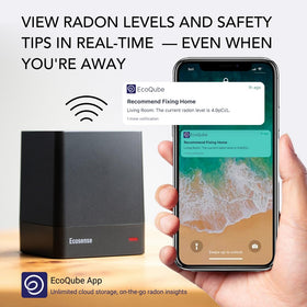 Ecosense EQ100 remote data access lets you monitor remotely via the app.