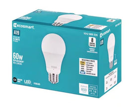 EcoSmart A19 bulb with selectable color temperature for ambient customization