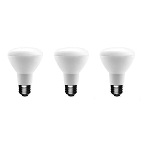 EcoSmart BR20 dimmable LED bulb in a lamp setup with warm 2700K glow.